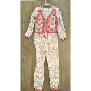 Free People Embroidered Boho Romper One Piece Size XS